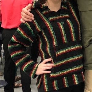 Yellow green black and red boho jacket!